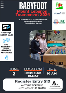 BABYFOOT  Mount Lebanon Tournament 2024